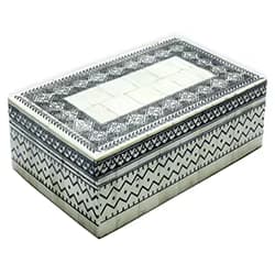 This is high quality Scrimshaw bone made multi utility box.