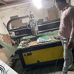 Carving at CNC Machine.